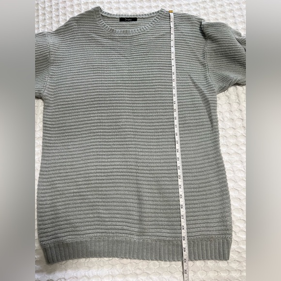 Simplee Gray Ruffle Sleeve Sweater - Picture 8 of 10